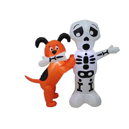 4ft. Inflatable Skeleton &#x26; Dog